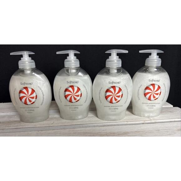 4 PACK Softsoap NEW! Cool Peppermint Scent Hand Soft Soap 7.5 Oz Pump Bottles - Picture 1 of 1